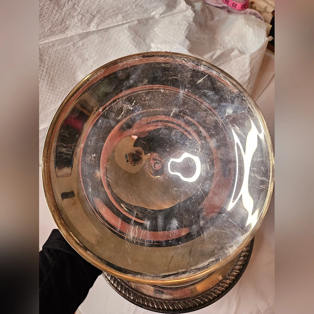 Vintage Silver Plated Serving Dish with Lid Silv 1158 Antique